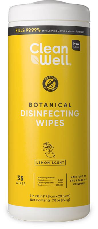 Botanical Disinfecting Wipes 35 ct | CleanWell®