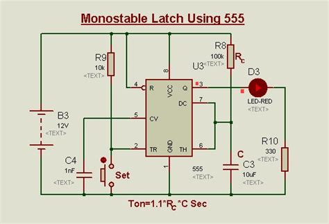 Monostable Latch Using 555 Timer Easy Electronics