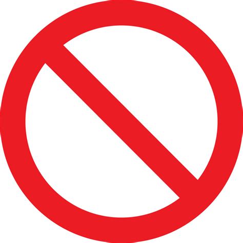 No Symbol Circle With Slash Prohibition Sign 1146029