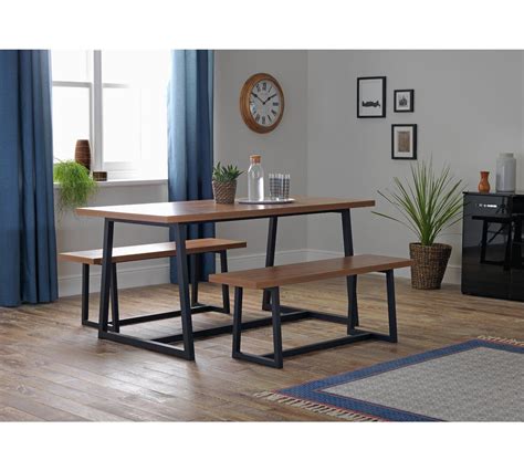 Buy Habitat Nomad Oak Effect Dining Table And 2 Benches Dining Table