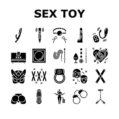 유토이미지 Sex Toy And Sexy Accessories Icons Set Vector Vagina And Penis Vibrator And Dildo Anal