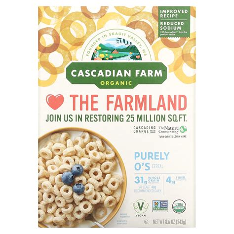 Cascadian Farm Organic Purely Os Cereal 86 Oz 243 G