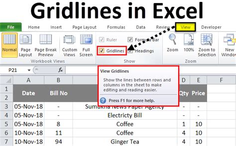 How To Put Gridlines In Excel