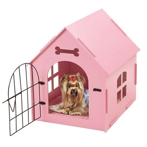 Portable Indoor Pet House Bed Wood Dog House With Door And Window