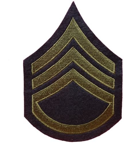 Us Arm Rank Insignia Staff Sgt And Master Sgt Stripes These Are Olive Stripes As Worn By