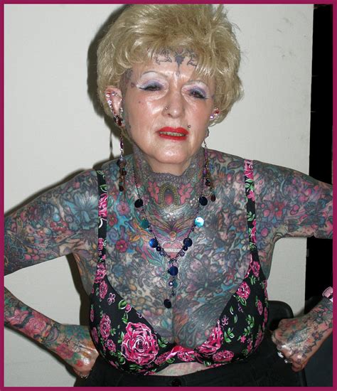 the most tattooed senior woman of the world lady electric flickr