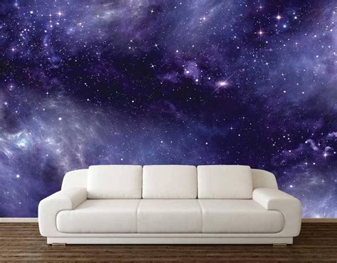Space Wallpaper Wall Mural Of Galaxy Space Wall Decal Etsy Space