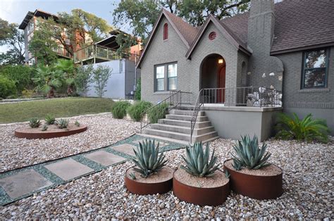 Articulated Design Modern Landscape Austin Tx Xeriscape Front Yard