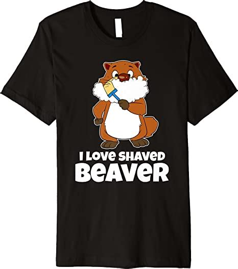 funny i love shaved beaver raccoon razor premium t shirt clothing shoes and jewelry
