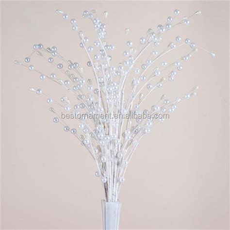 34 Tall White Pearl Beaded Sprays For Wedding Party Decorations Crafts