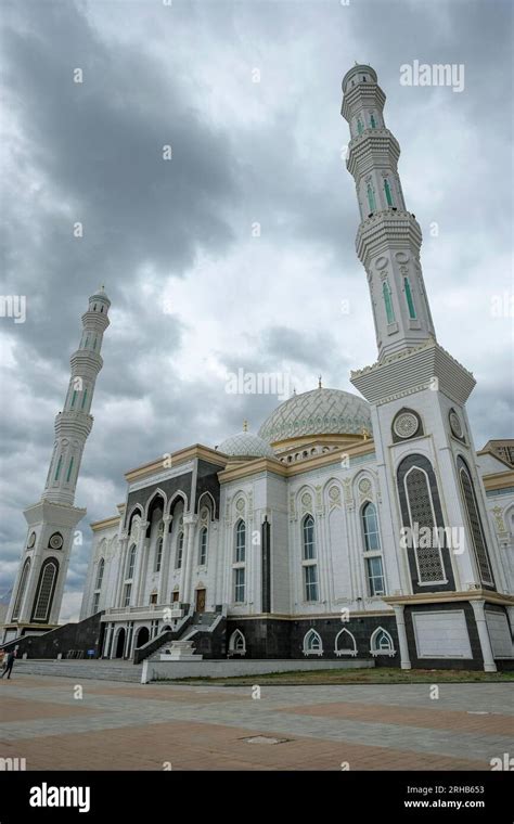 Astana Kazakhstan August 13 2023 View Of The Hazrat Sultan Mosque