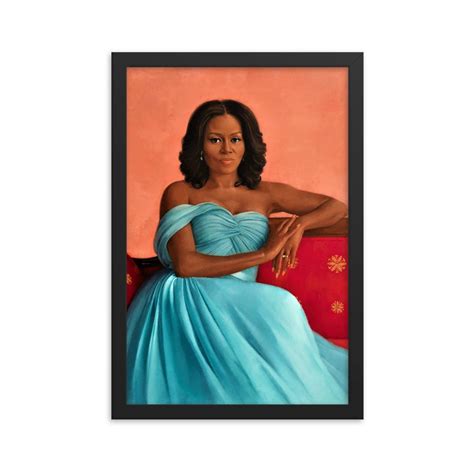 Michelle Obama Official Portrait Framed Print Etsy