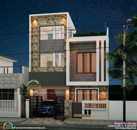 1800 Sq Ft 4 Bedroom Modern Box Type Home Kerala Home Design And