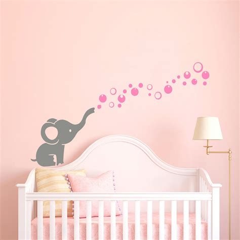 Geometric elephant family metal wall decor home living room silver 5019. Elephant Nursery Wall Decals Vinyl Sticker Nursery ...