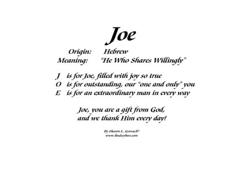 Meaning Of Joe Lindseyboo