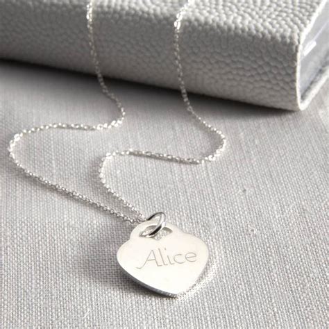 Personalised Sterling Silver Heart Necklace By Hurleyburley