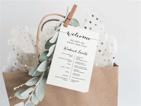 Printable Wedding Itinerary Template Wedding Weekend Itinerary