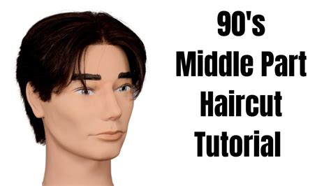 How To Cut A Middle Part Curtains 90s Haircut Tutorial Thesalonguy