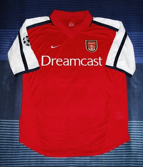 Arsenal Home Maillot De Foot 2000 2002 Sponsored By Dreamcast