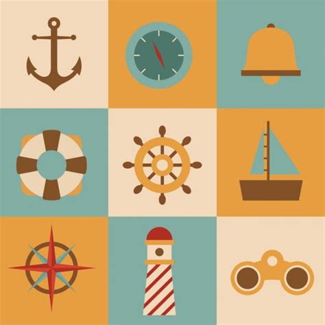 nautical elements collection eps vector uidownload