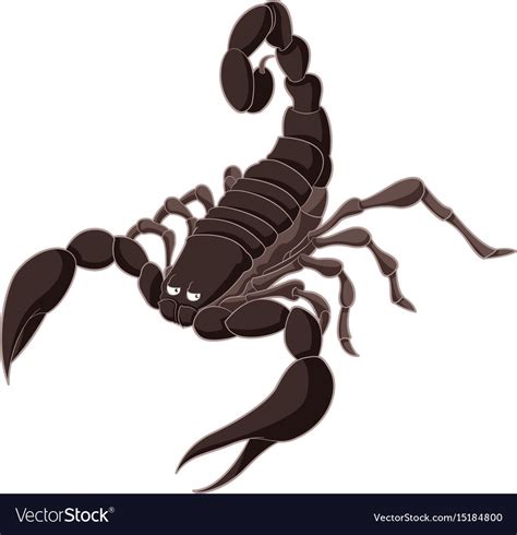 Cartoon Brown Scorpion Royalty Free Vector Image