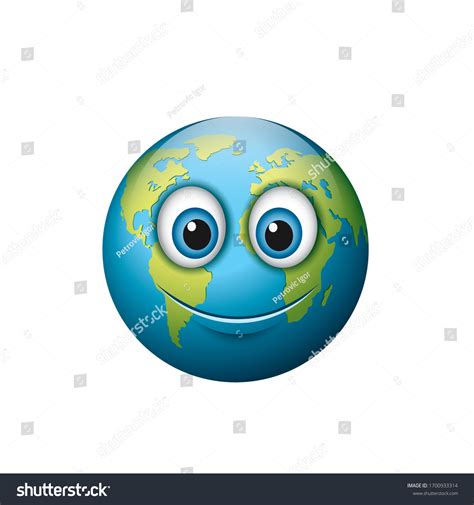 Earth Emoji Happy Emoticon Isolated Vector Vector Có Sẵn Miễn Phí Bản