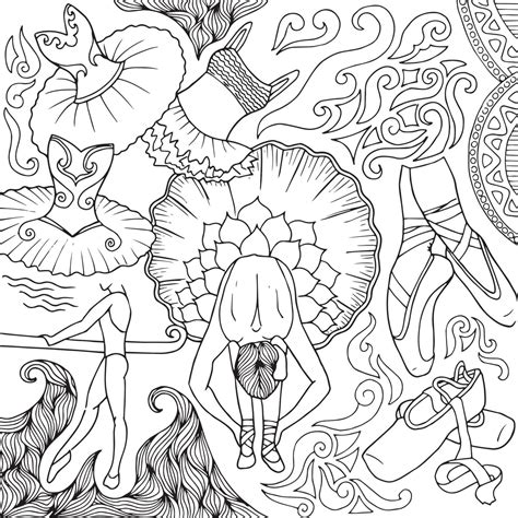Printable Coloring Page Zentangle Dance Coloring Book Etsy Dance