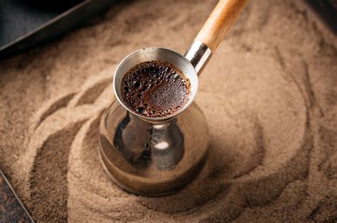 Traditional Turkish Coffee In Cezve Premium Photo