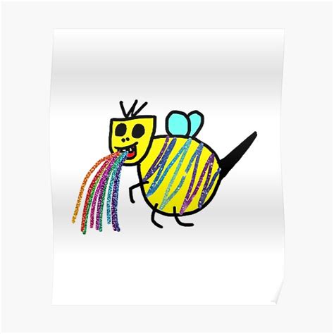 Rainbow Bee Rainbow Bee Poster For Sale By Mie666 Redbubble