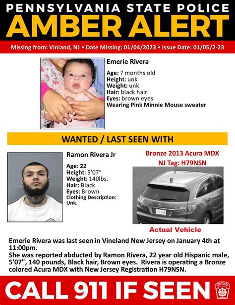 Pa State Police On Twitter Amber Alert New Jersey State Police Is