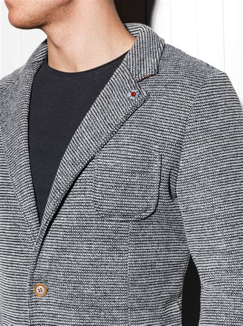 Mens Casual Blazer Jacket M158 Grey Modone Wholesale Clothing