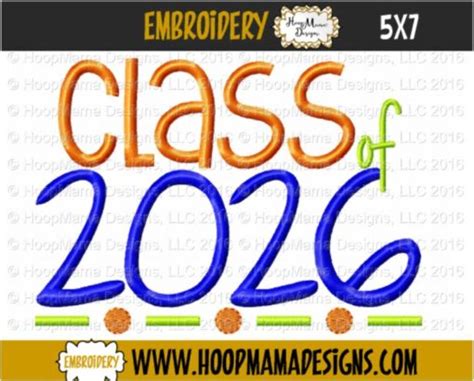 Class Of 2026 Boy Embroidery And Cutting Options Hoopmama