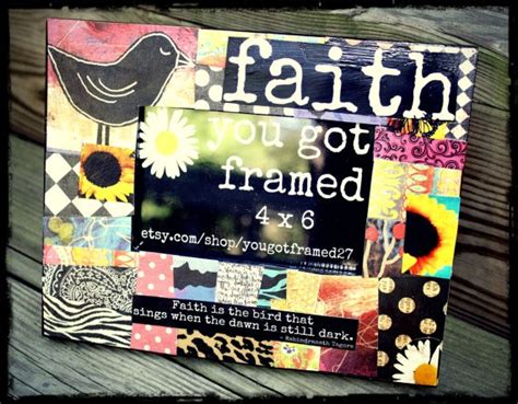 Inspirational Faith Collage Picture Frame Faith Is The