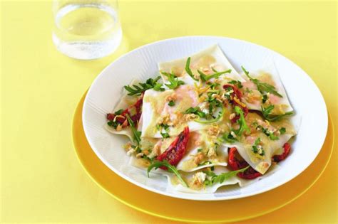 Pumpkin And Ricotta Ravioli With Lemon Dressing Recipe Au