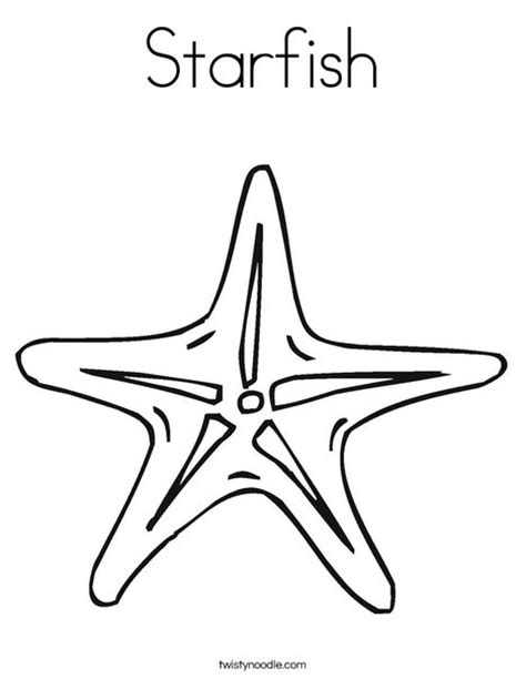 Starfish Coloring Page Twisty Noodle