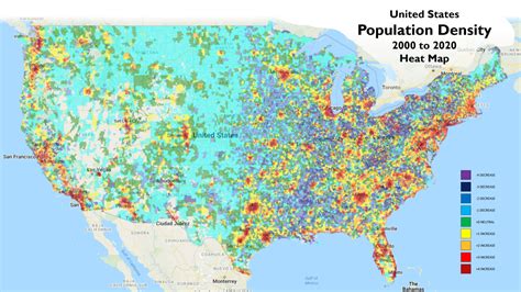 Us Population Density Changes 2000 2020 By Zip Maps On The Web