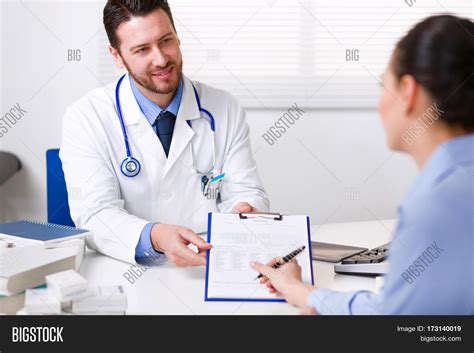 Doctor Asking Patient Image And Photo Free Trial Bigstock