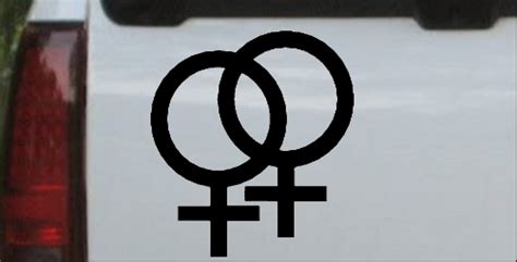 lesbian sign car or truck window decal sticker or wall art decalsrock