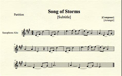 Free sheet music for more than 25 different christmas songs arranged for the trumpet. Song of Storms for Alto Sax by MrConan42 on DeviantArt
