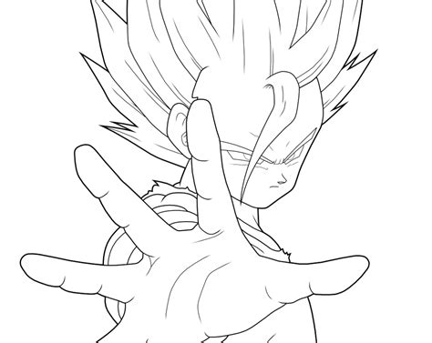 The god form is just stronger than fusion + super saiyan. Gohan SSJ2 lineart by drozdoo on DeviantArt
