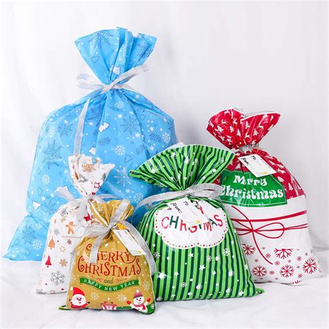 30pcs Christmas T Wrapping Bags Assorted Size Holiday Treats Bags