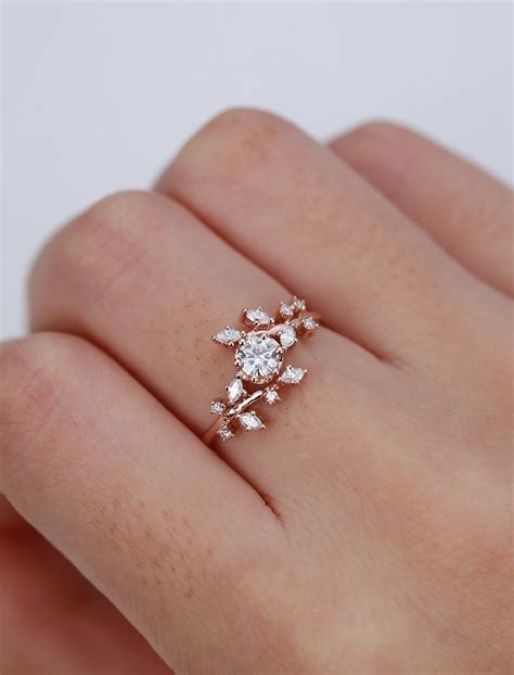 Discover the selection at 77 diamonds when you browse online today. Rose gold engagement ring Diamond Cluster ring Unique ...