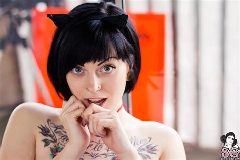 Wallpaper Face Women Cosplay Model Anime Brunette Bare Shoulders Pornstar Tattoo