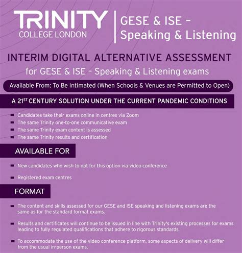 Trinity Gese And Ise Speaking And Listening Interim Digital Alternative