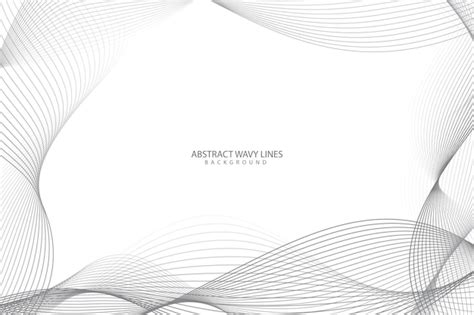 Free Vector White Background With Wavy Lines Copy Space