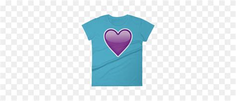 Camiseta Emoji Para Mujer Corazón Púrpura Emoji Png Flyclipart