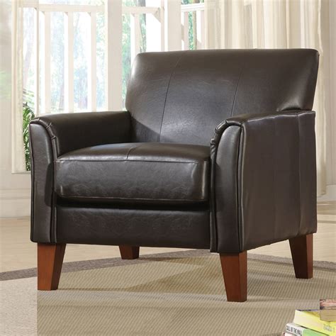Tribecca Home Uptown Dark Brown Faux Leather Accent Chair Shopping The Best Deals On Chairs 