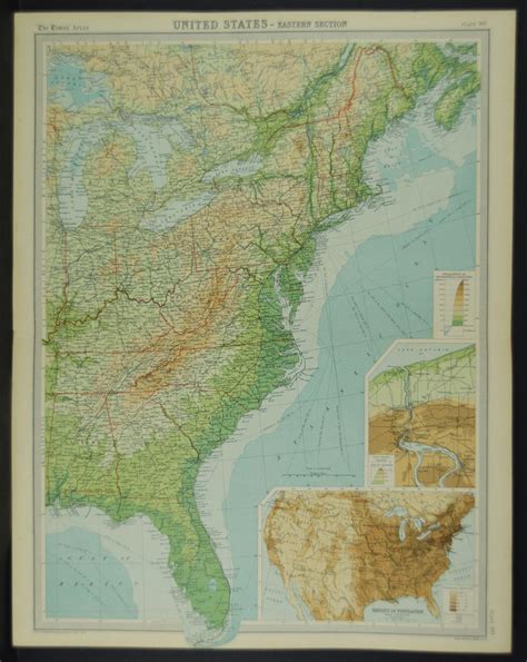 Large Antique Map Of The United States In 4 Sections For Sale At 1stdibs