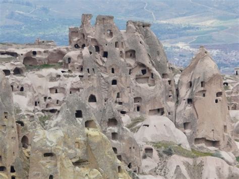 Ancient Cave Dwellings At Uchisar Cappadocia Cappadocia Cappadocia