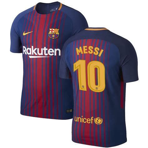 Nike Lionel Messi Barcelona Royal 201718 Home Vapor Match Authentic Jersey